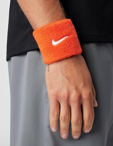Nike Unisex Swoosh Classic Schweißband 2er-Pack – Team Orange/Weiß, One Size