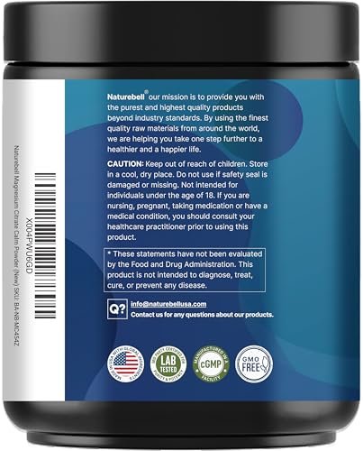 Calm Magnesium Pulver, 1lb | Trinkmischung für Schlaf, Muskeln, Knochen & Stimmung – Zuckerfreier Zitronen-Himbeer-Geschmack – Chelatiertes Magnesiumcitrat für hohe Absorption – Vegan, Nicht-GVO