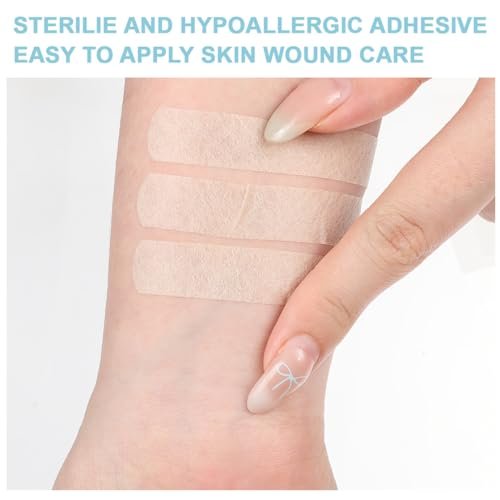Wundverschlussstreifen 24 Stück Steri Skin Closures - Atmungsaktive Wundpflaster, Nahtfreie Wundreparatur, 12x100 mm
