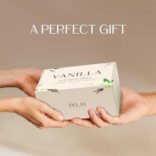 Waxcanpy Vanillekerze, Sojakerzen für Frauen, Duftkerzen für Zuhause, 2er-Pack Aromatherapie-Geschenkset zur Entspannung, Stressabbau & Wohndekoration