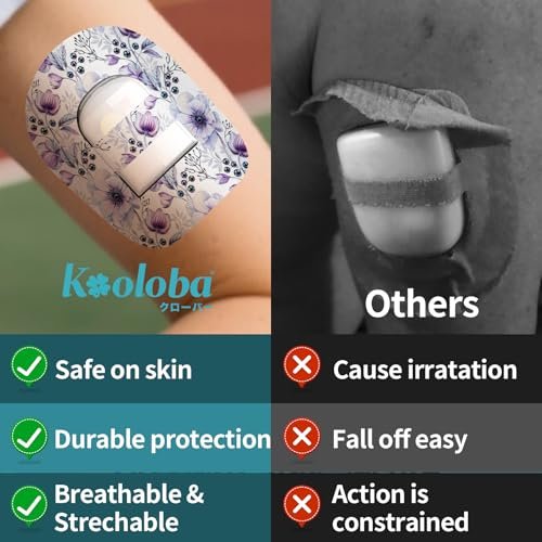 Wasserdichte Klebepflaster für Omnipod 5 – Überpflaster mit vorgestanzter Rückseite und Gurt, Bloomingday-20 Stück