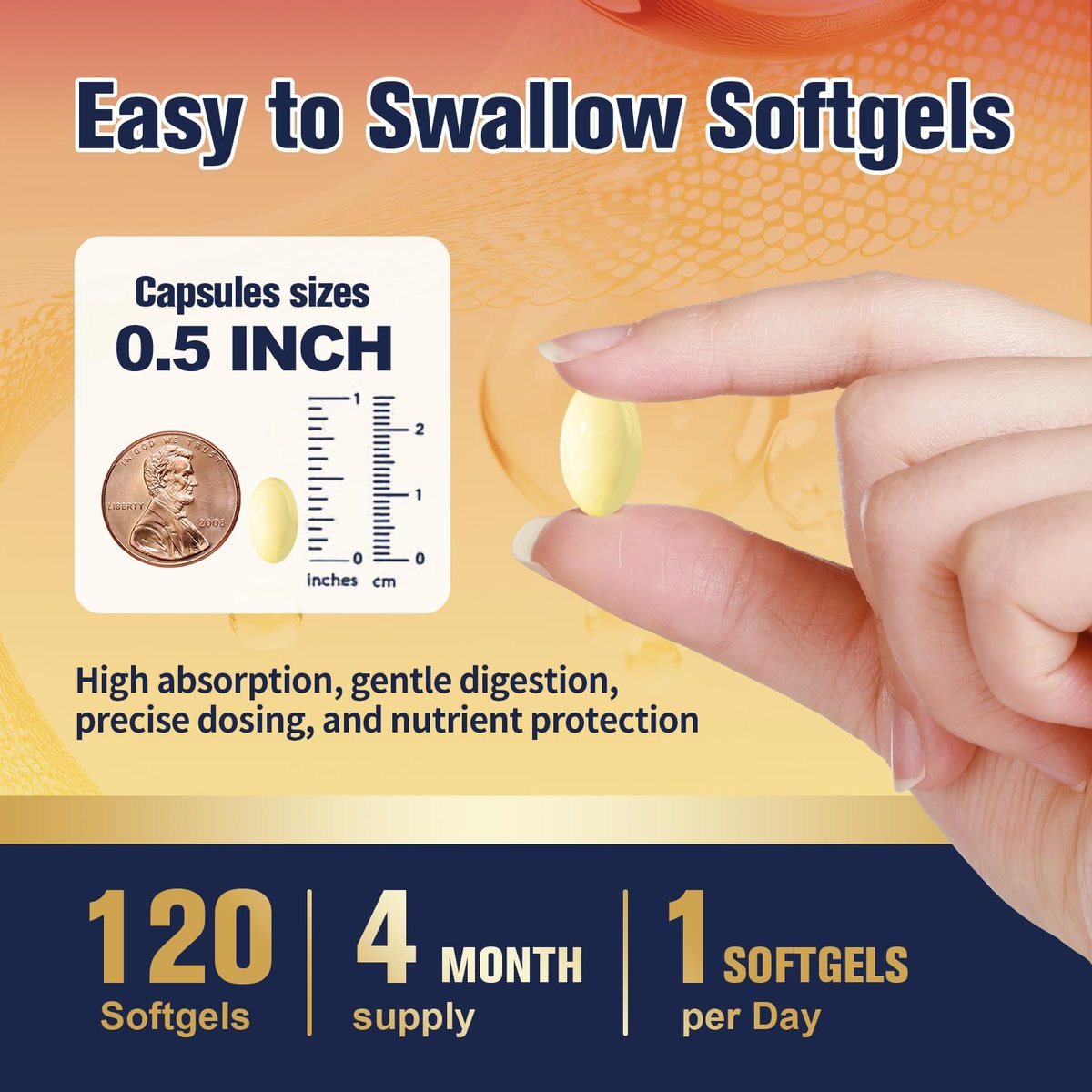 9-in-1 Magnesiumglycinat 500mg + Vitamin D3 5000 IE & K2 Komplex - Hoch absorbierbar - Unterstützt gesunden Stressabbau, Schlaf, Muskelfunktion, Knochengesundheit & Energie - Non-GMO, glutenfrei, 120 Softgels