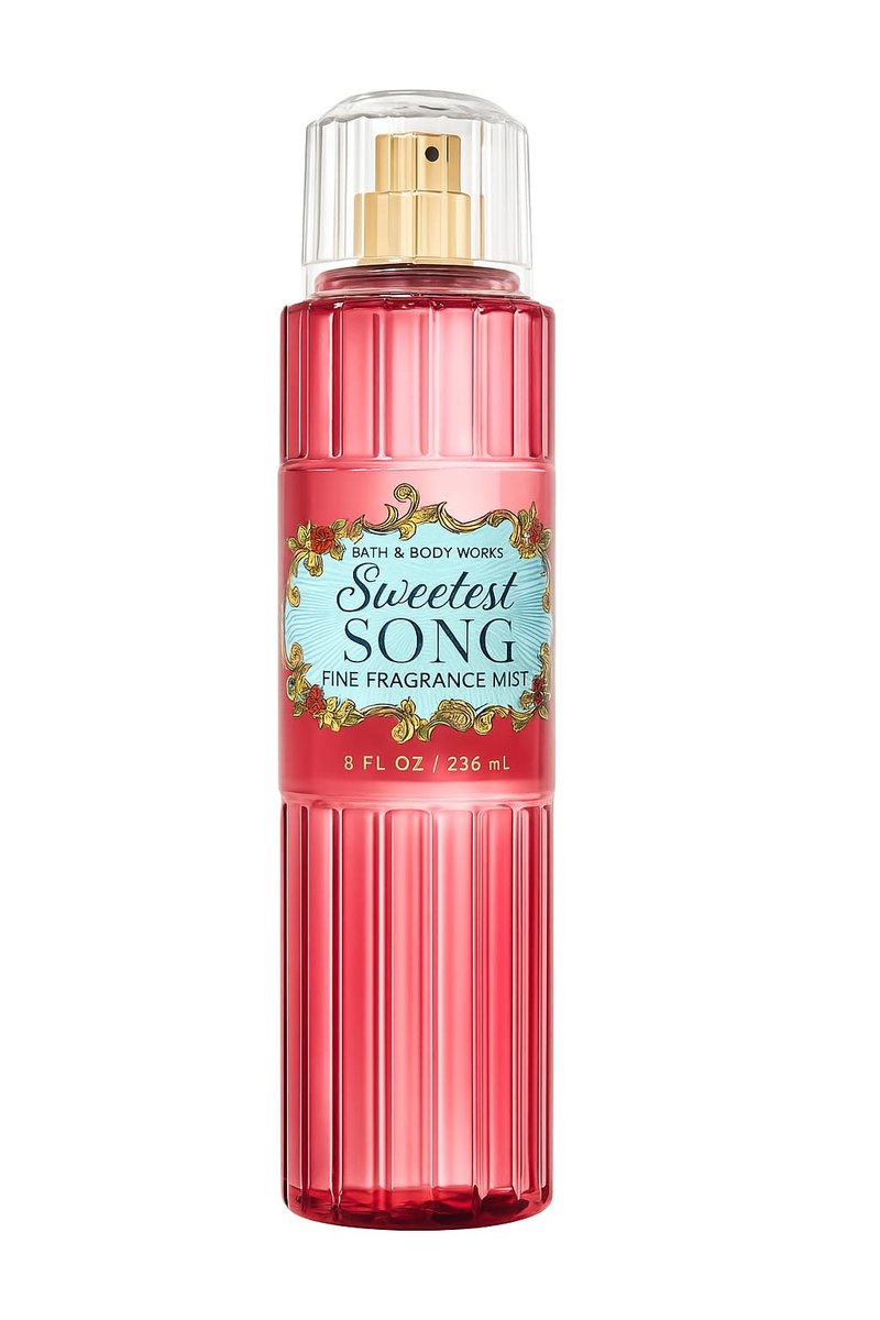 Bath & Body Works Sweetest Song Fine Fragrance Mist 8 fl oz – Florales & Fruchtiges Körperspray mit Himbeeren, Jasmin, Moschus