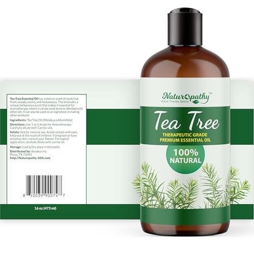 Naturopathy Teebaumöl – therapeutische Qualität, 480 ml – ideal für Aromatherapie