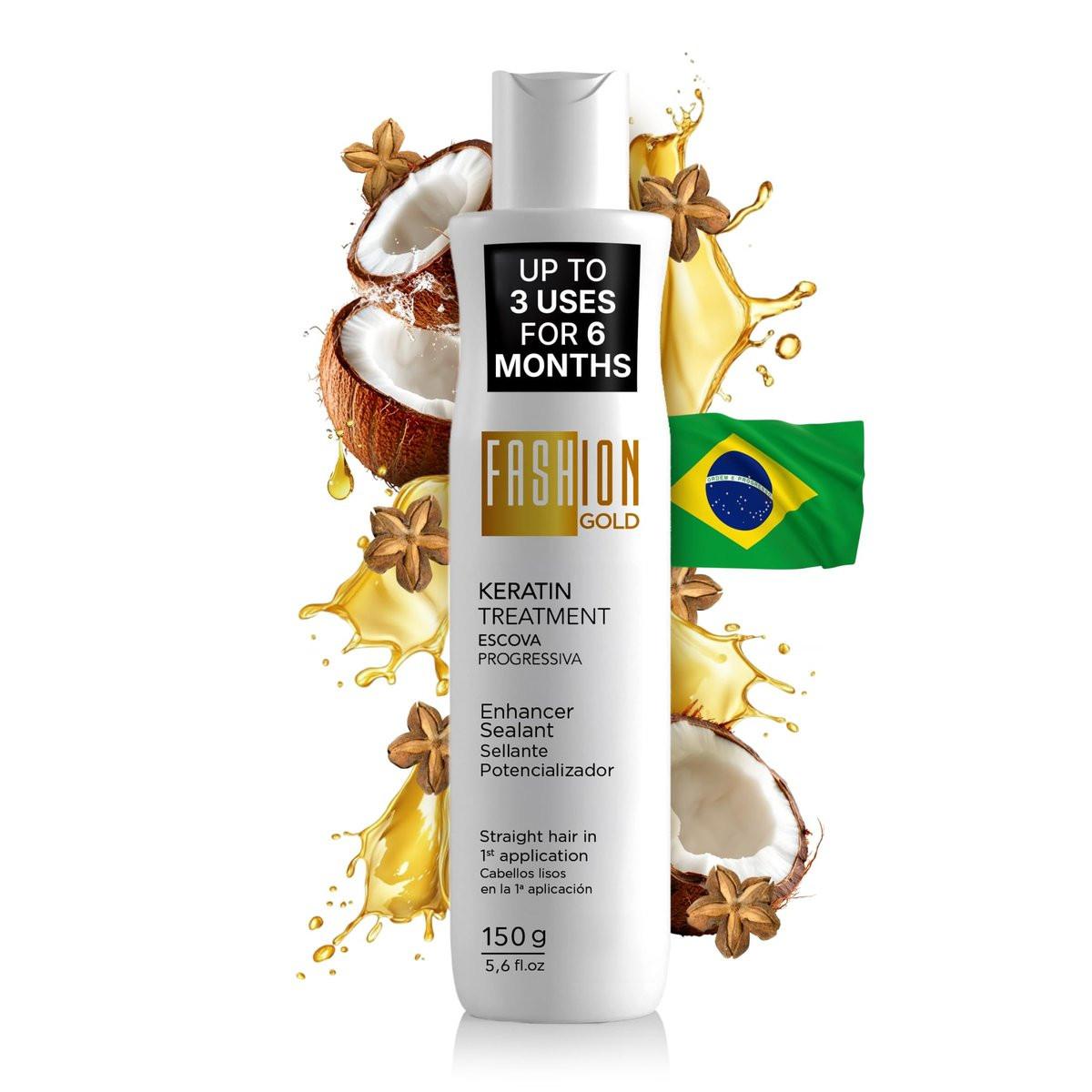 Fashion Gold Keratin-Haarbehandlung – Gold-Keratin-Haarkur für bis zu 3 Anwendungen, Haarbotox-Behandlung, Glättung ohne Formaldehyd, 150 g