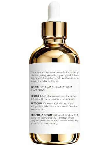 100% Reines Lavendelöl 4 fl oz – Ätherisches Öl für Haut, Diffuser, Haushalt, Kerzenherstellung, Geschenke für Frauen – Lavendelöl für Diffuser hilft beim Entspannen