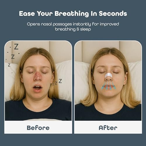 SleepHabits 45er Pack Atemstreifen, ungiftig, drittgeprüft, Nasenstreifen für bessere Atmung | Nasale Streifen gegen Schnarchen | Extra stark für empfindliche Haut | Nasenstreifen zum Schlafen, Lavendel