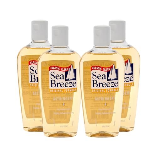 Sea Breeze Astringent Original - Gesichtsreiniger mit Kampfer und natürlichen Ölen für tiefenwirksame Porenreinigung - Gesichtsreiniger für frische, klare Haut - 4er-Pack