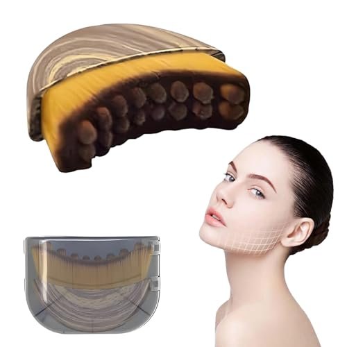 Lymphatische Kontur-Gesichtsbürste & Gua Sha Werkzeug – Superweiches Gesichts-Drainage-Massagegerät gegen Schwellungen, Kieferpartie-Modellierung & Hautstraffung, ergonomisches tragbares Schönheitswerkzeug für empfindliche Haut