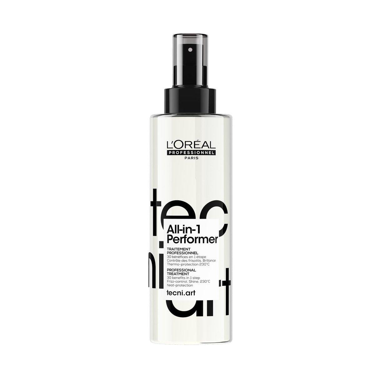 L'Oréal Professionnel Tecni.art All-in-1 Performer Styling Treatment Spray – 30 Vorteile in 1, Leave-In, Hitzeschutz bis zu 230°C, Anti-Frizz, Glanz, Pflege & Entwirrung
