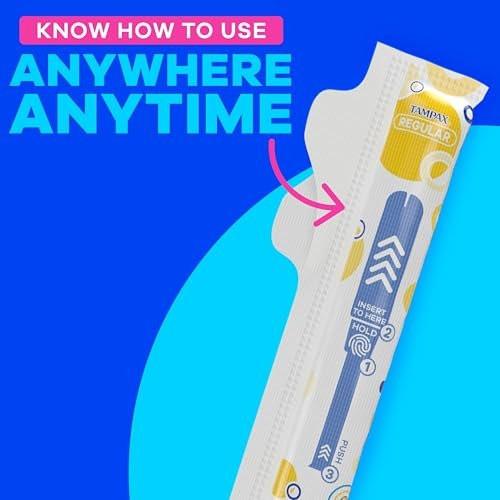 Tampax Starter Kit Multipack, mit LeakGuard Geflecht, Regular/Super Saugstärke, einfacher erster Tampon-Versuch, unparfümiert, 12 Stück