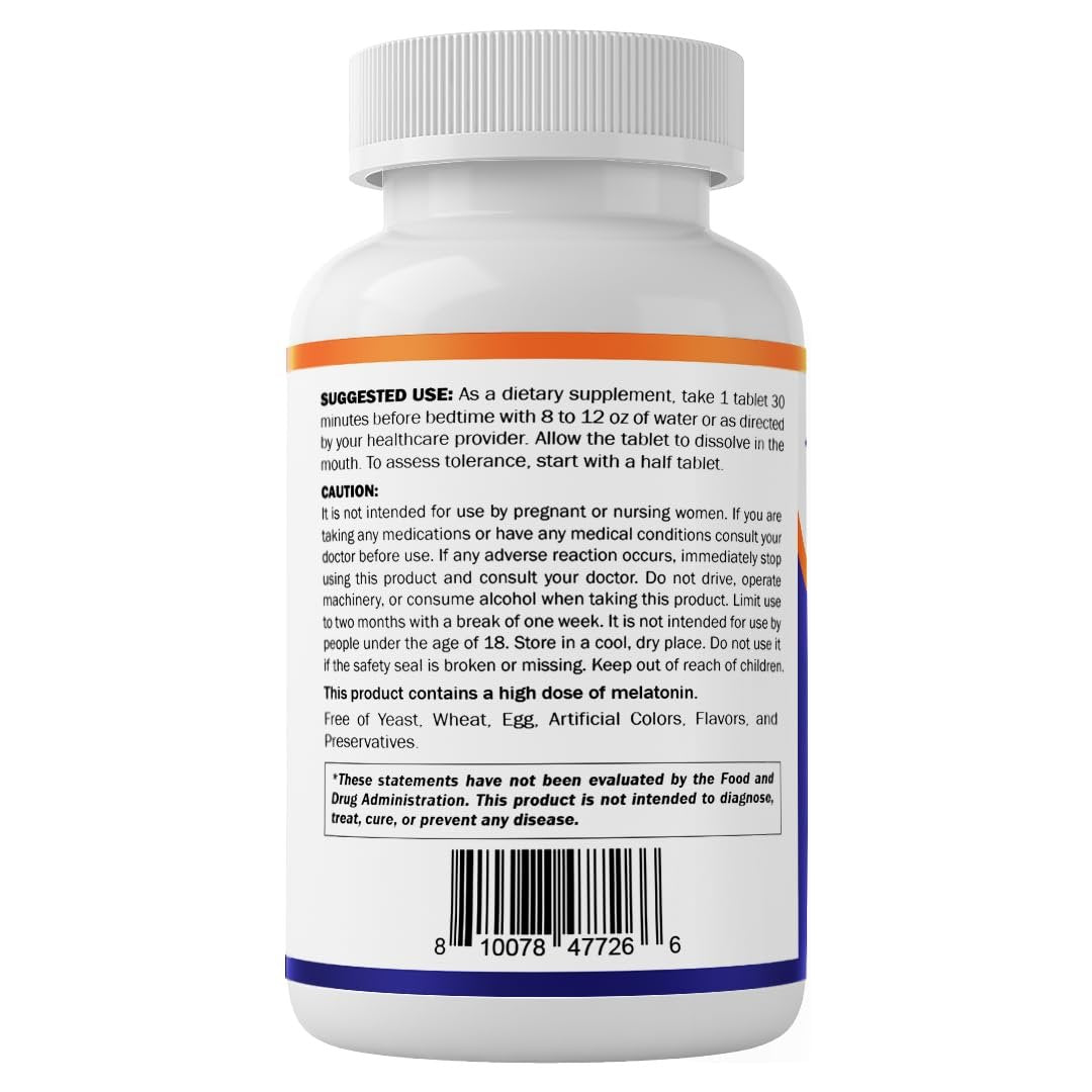 Vitamatic Fast Dissolve Melatonin Complex 40 mg – Natürlicher Beerengeschmack – 180 Tabletten | Mit Rote-Bete-Wurzel, Kamille & Ashwagandha-Extrakt | Nicht-GVO, Hergestellt in den USA