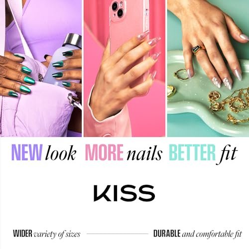 Kiss Core Press On Nägel 'Burble' – Pink, Medium, Mandelform, 32 Nägel mit Kleber und Maniküre-Werkzeugen - görsel 18