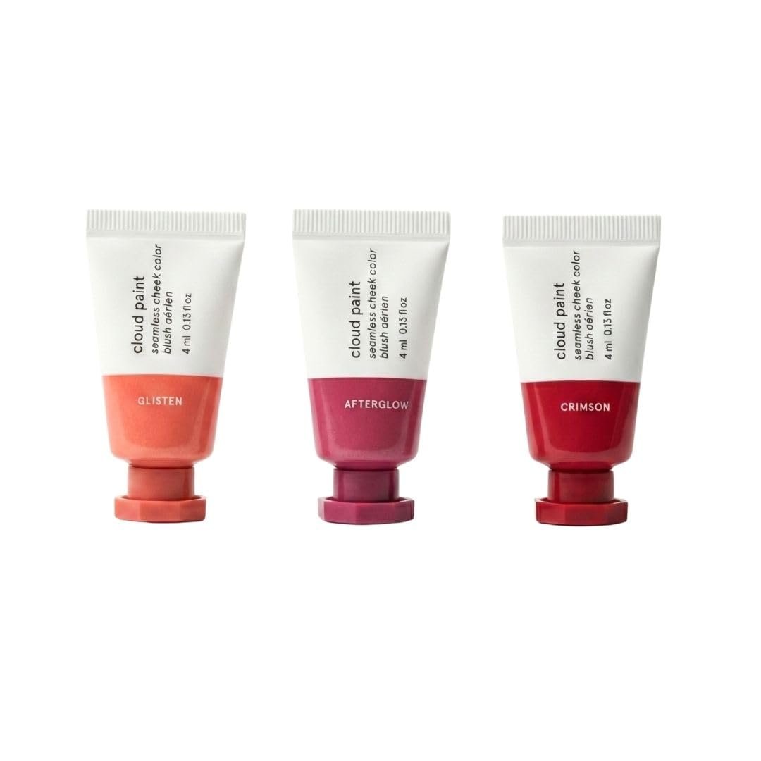 Glossier Mini Cloud Paint Blush Trio Holiday Geschenkset: Crimson, Glisten & Afterglow - görsel 12