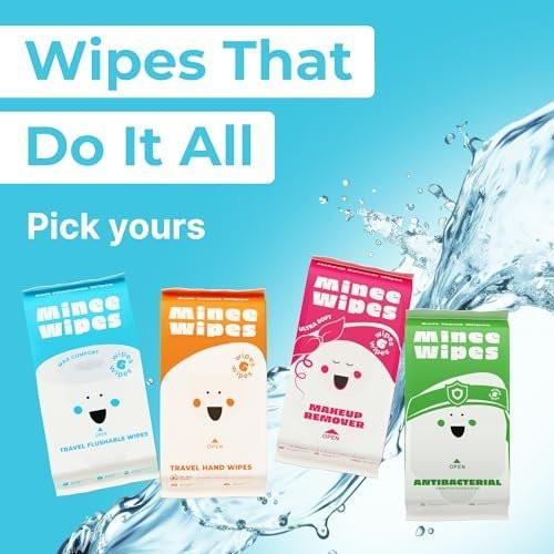 Impossibly Compact Travel Feminine Wipes - 99% Wasser und Aloe - pH-ausgeglichen, periodenfreundlich & ultraweich - Reiseutensilien für Frauen & Teenager - unparfümiert - 8er-Pack insgesamt 48 Tücher