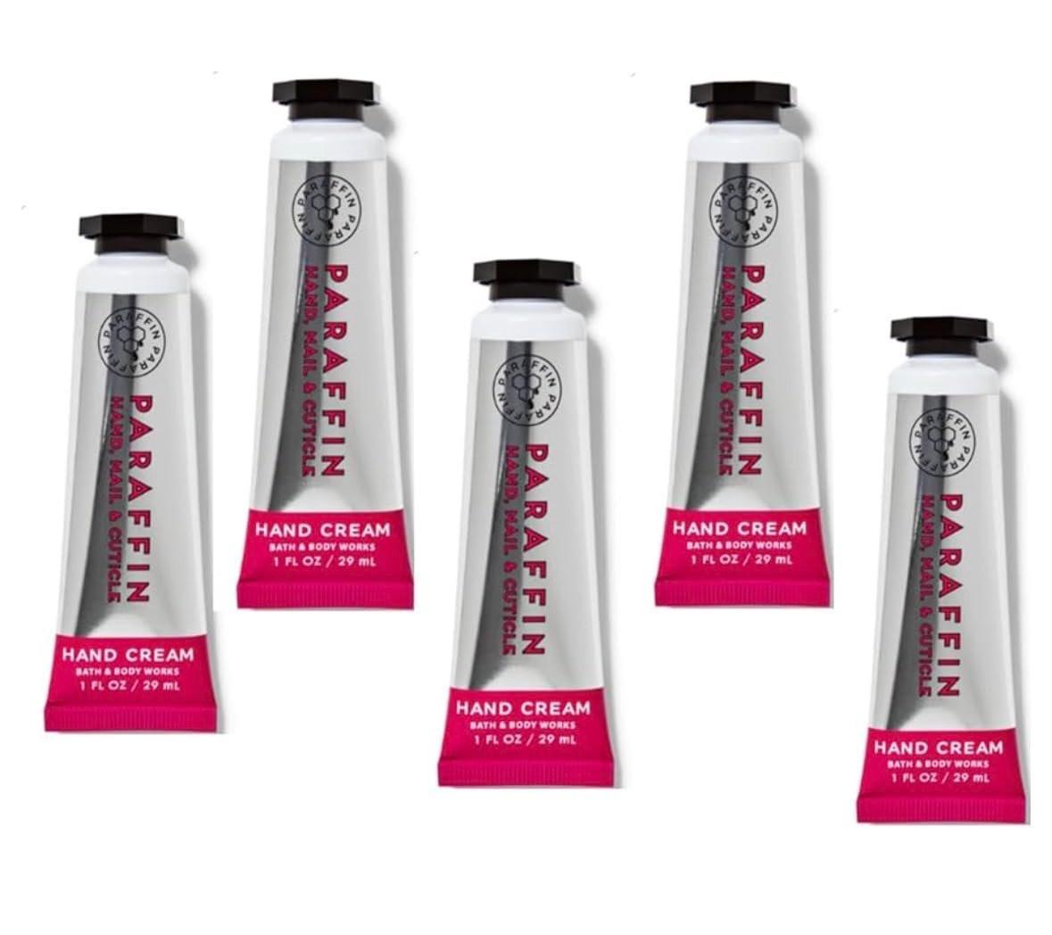 Bath & Body Works Paraffin Handcreme – 5er-Pack – 29 ml Tube – mit Avocadoöl, Sheabutter & Vitamin E