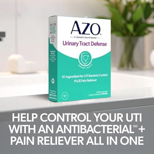 AZO Harnwegs-Abwehr Antibakterieller Schutz – Hilft, eine Harnwegsinfektion zu kontrollieren, bis Sie einen Arzt aufsuchen können – 48 Tabletten
