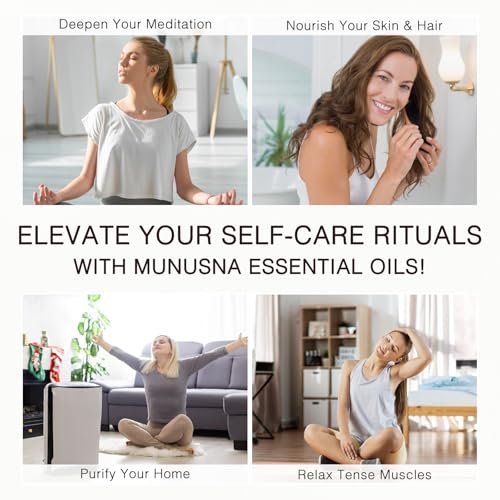 MUNUSNA Sandelholz Ätherisches Öl 100 ml – 100 % reines natürliches Sandelholzöl Premiumklasse für Diffuser, Hautpflege, Haarpflege, Massage, Yoga, Zuhause, Seifen- und Kerzenherstellung