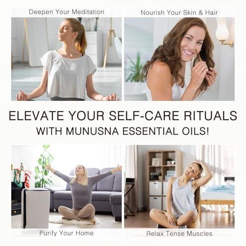 MUNUSNA Sandelholz Ätherisches Öl 100 ml – 100 % reines natürliches Sandelholzöl Premiumklasse für Diffuser, Hautpflege, Haarpflege, Massage, Yoga, Zuhause, Seifen- und Kerzenherstellung