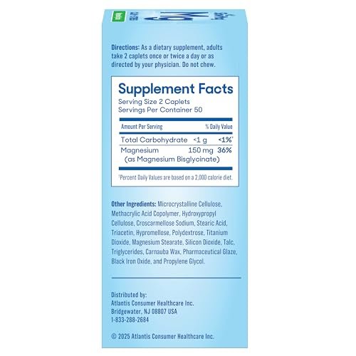 SlowMag Magnesium Glycinat Kautabletten, 100 Stück, Zeitverzögerte Freisetzung, Beruhigung & Stressunterstützung, Gesunder Schlaf, Sanft zum Magen, Magnesiumglycinat-Ergänzung für Frauen & Männer