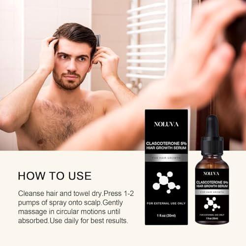 NOLUVA Haarserum mit Clascoteron 5%, Vitamin D, Minoxidil und Biotin – 30 ml (1er Pack)
