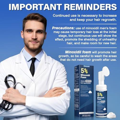 Minoxidil 5% Schaum für Männer – Haarwachstum, gegen Haarausfall und lichte Stellen