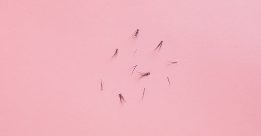 Nahaufnahme von falschen Wimpern auf weißem Hintergrund, für Anfänger geeignete 'False Lashes for Beginners How to Apply'-Anleitung