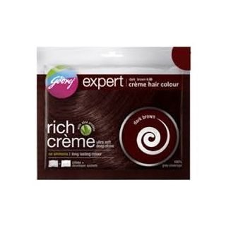 Godrej Expert Rich Creme Haarfarbe Dunkelbraun (Pack mit 5)