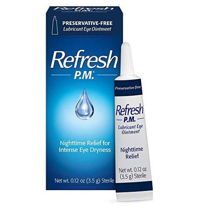 Refresh P.M. Augenschmiermittel Augensalbe, Nachtpflege, Konservierungsmittelfrei, 0,12 Unzen Steril