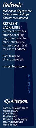 Refresh Lacri-Lube Augensalbe – Feuchtigkeitsspendende Pflege für trockene Augen, 0,12 oz
