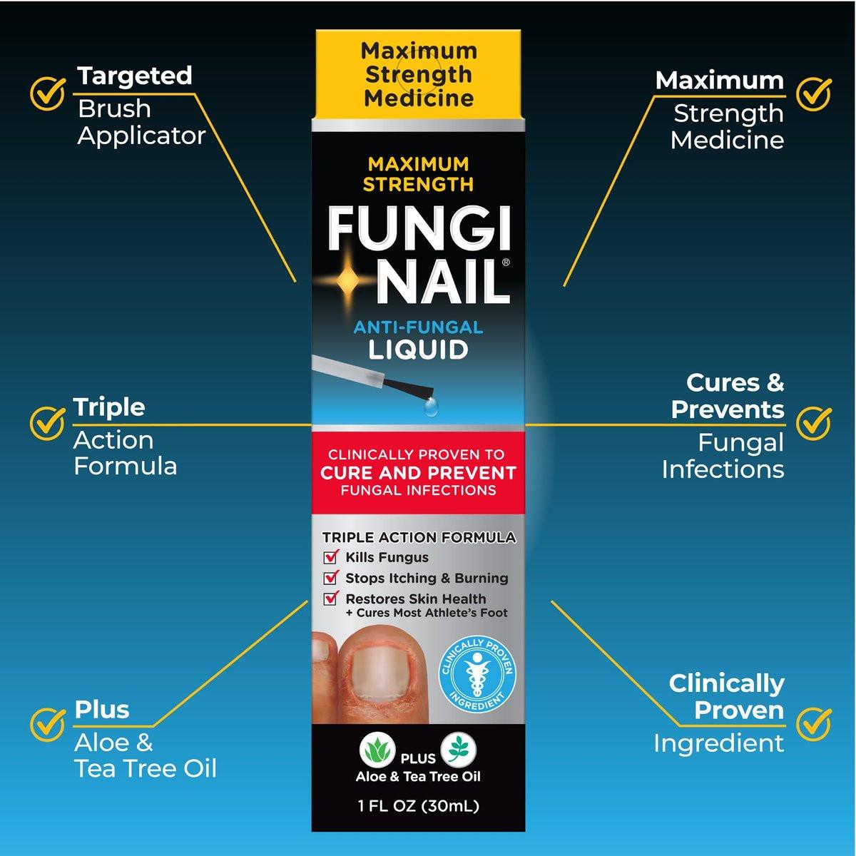 Fungi-Nail Anti-Pilz Flüssigkeit, 30 ml, gegen Nagelpilz und Fußpilz mit Tolnaftat, klinisch erprobt