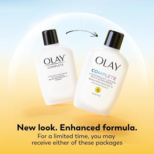 Olay Complete Lotion Feuchtigkeitscreme mit LSF 15 für empfindliche Haut, 177 ml