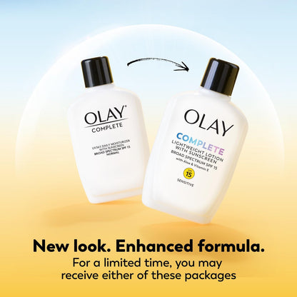 Olay Complete Lotion Feuchtigkeitscreme mit LSF 15 für empfindliche Haut, 177 ml