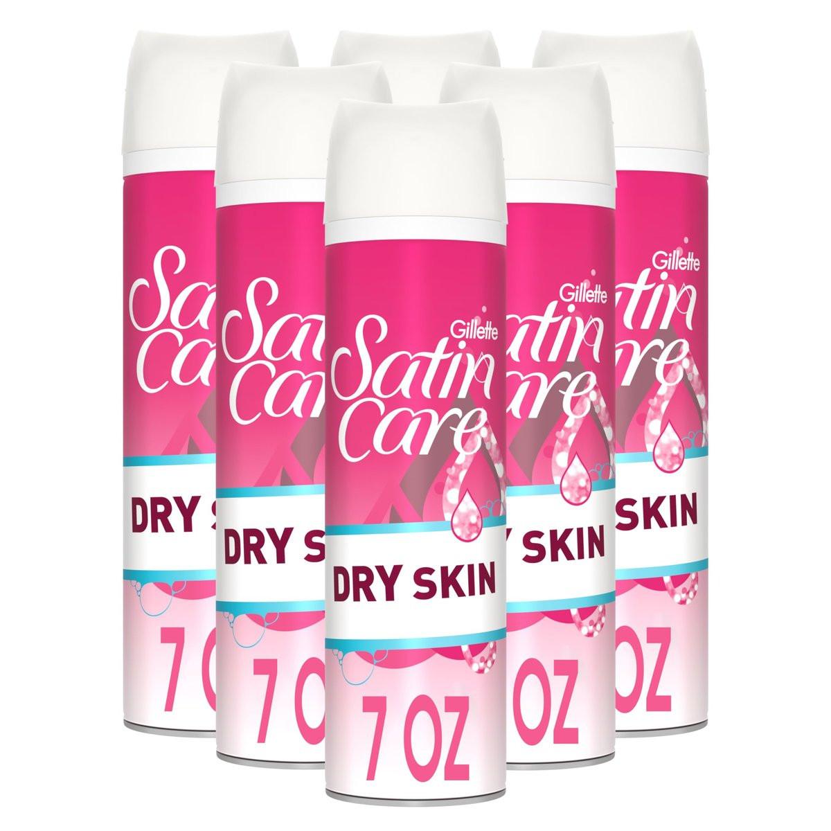 Gillette Venus Satin Care Rasiergel für trockene Haut, 6er-Pack (6 x 200 ml), mit Sheabutter für eine sanfte Rasur