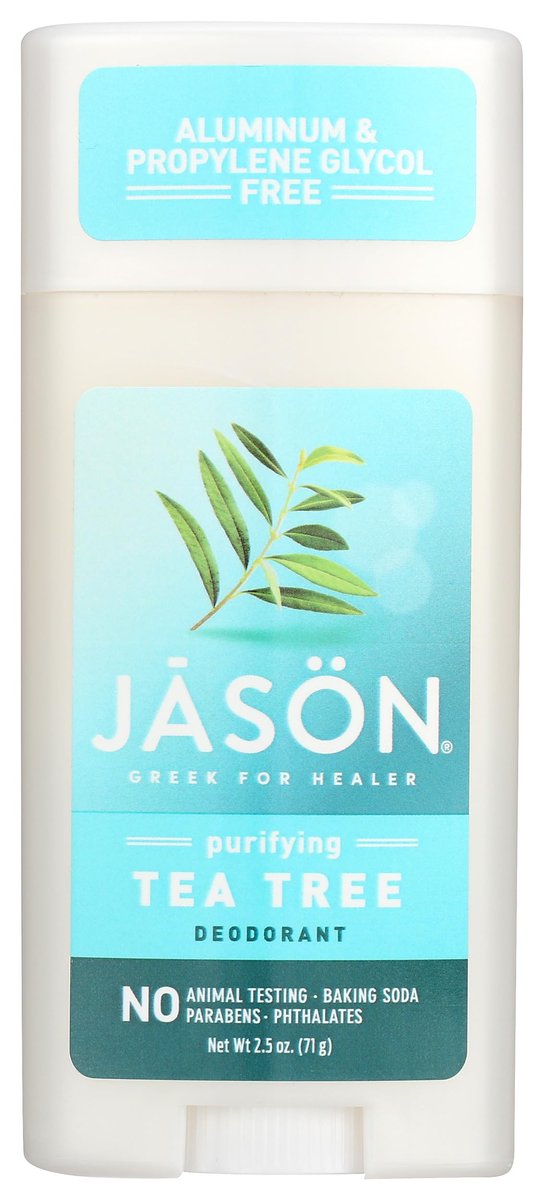 JASON Aluminumfreier Deodorant Stick, Reinigender Teebaum, 2,5 Unzen (1er-Pack)