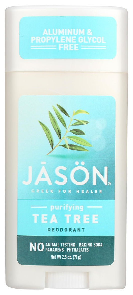 JASON Aluminumfreier Deodorant Stick, Reinigender Teebaum, 2,5 Unzen (1er-Pack)