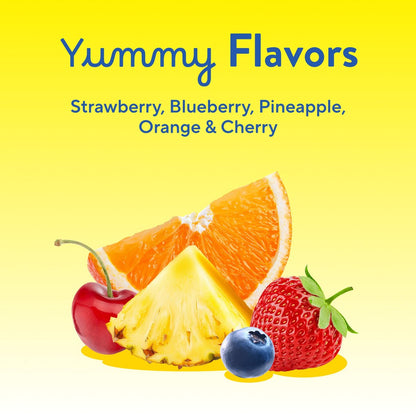 L'il Critters Gummy Vites – Tägliche Gummimultivitamine für Kinder mit Vitamin C und D3 zur Immununterstützung, Kirsch-, Erdbeer-, Orangen-, Ananas- und Blaubeergeschmack, 70 Gummis