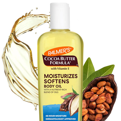 Palmer's Kokosbutter Feuchtigkeits-Bodyöl mit Vitamin E – Strahlender Glanz & intensive Hautpflege, 8,5 Unzen