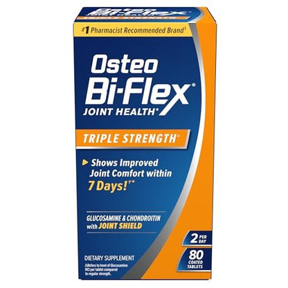 Osteo Bi-Flex Triple Strength Glucosamin & Chondroitin – 80 Tabletten für Gelenkfunktion, Kraft, Flexibilität & Beweglichkeit