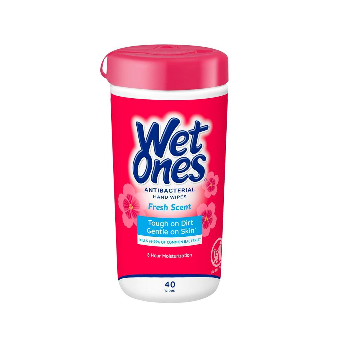 Wet Ones Antibakterielle Handtücher, Frischer Duft, 40 Tücher