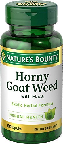 Nature's Bounty Horny Goat Weed mit Maca – Pflanzliches Nahrungsergänzungsmittel, 60 Kapseln