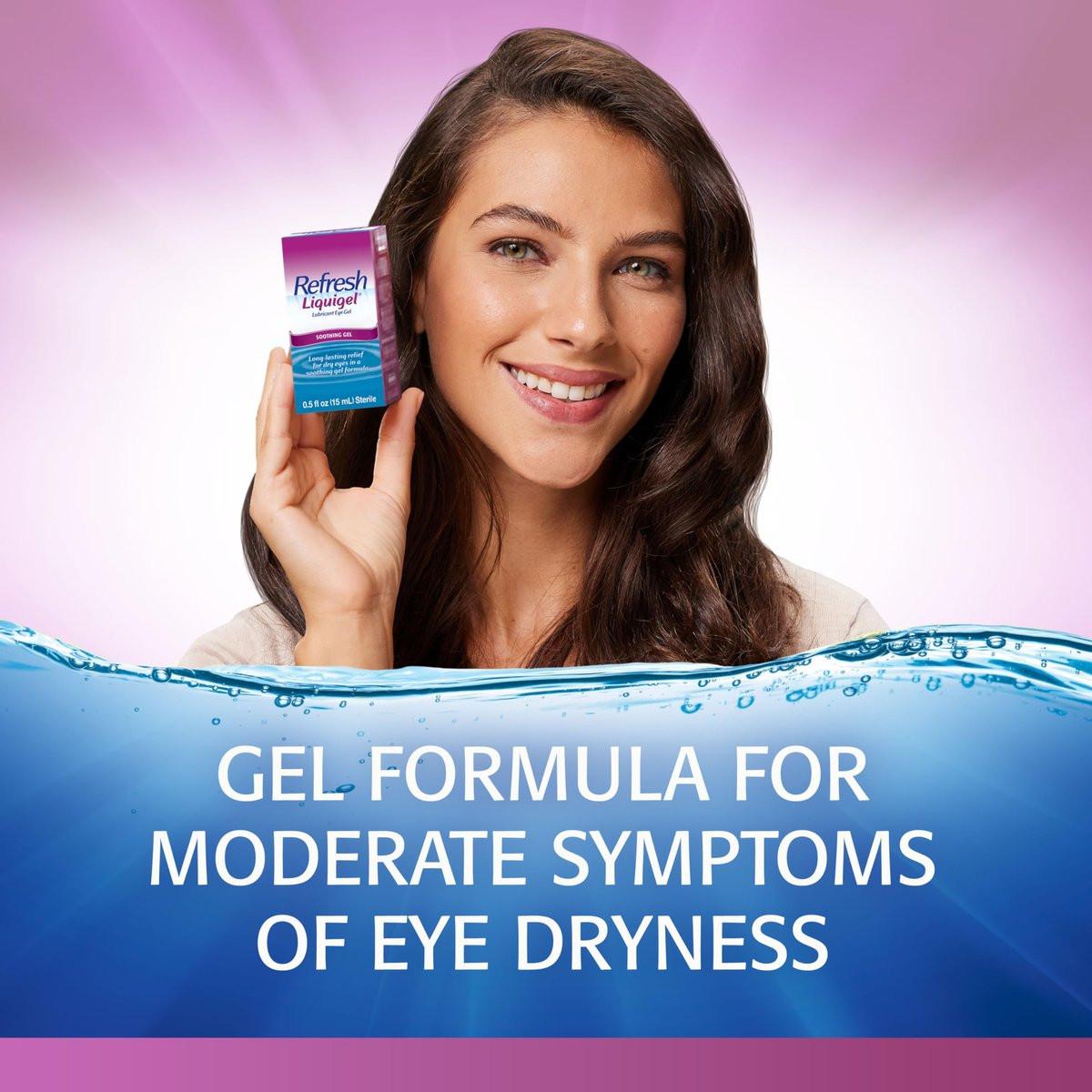 Refresh Liquigel Lubricant Eye Gel – Feuchtigkeitsspendende Augentropfen für trockene Augen, 0,5 Fl Oz Steril