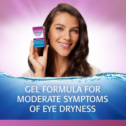 Refresh Liquigel Lubricant Eye Gel – Feuchtigkeitsspendende Augentropfen für trockene Augen, 0,5 Fl Oz Steril