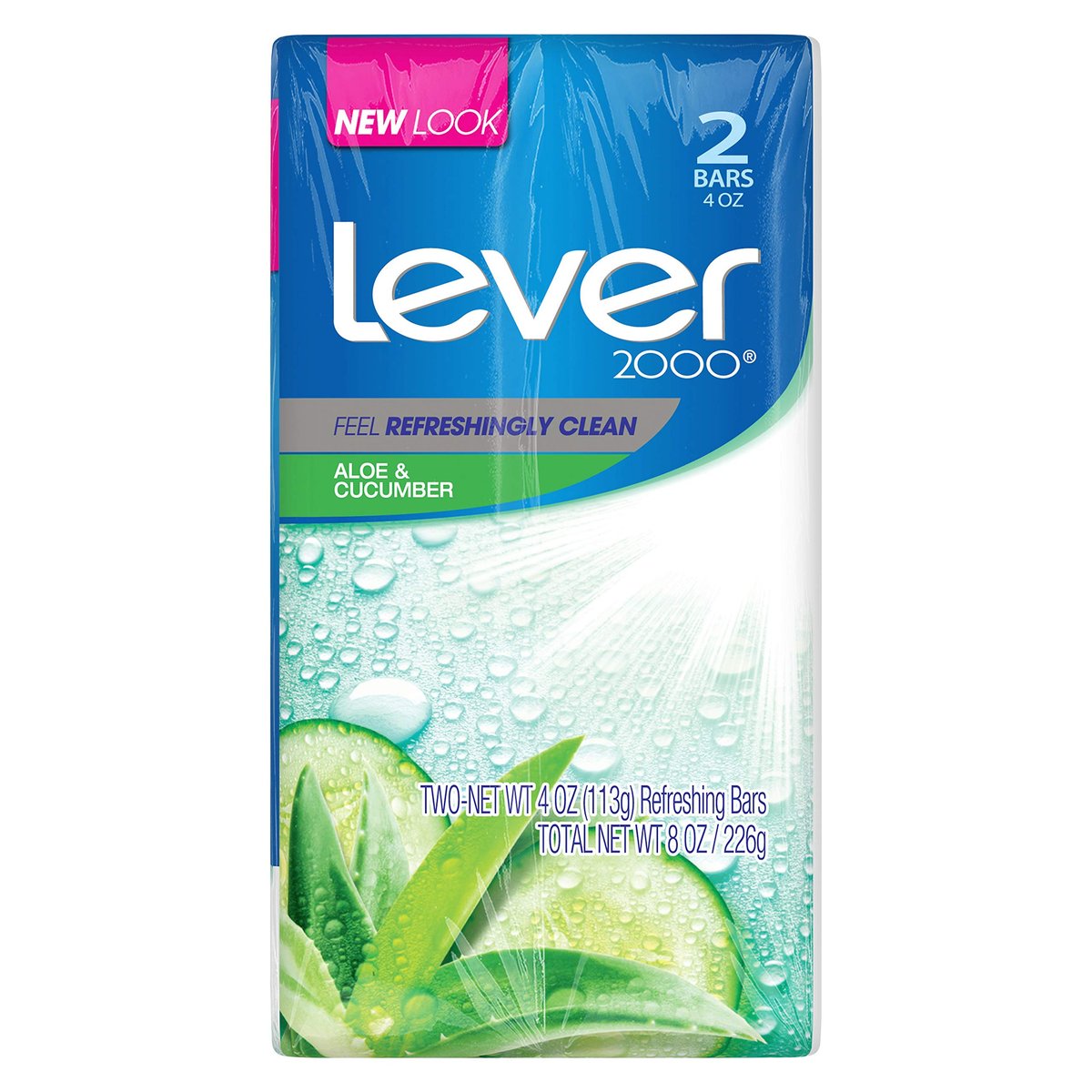 Lever 2000 Seife mit Aloe & Gurke, 113 g (2er-Pack) – Sanfte Reinigung für die Haut