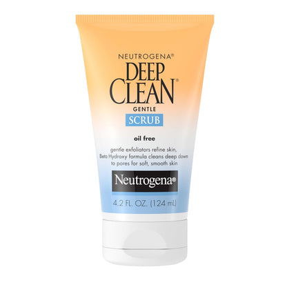 Neutrogena Deep Clean Sanftes Tägliches Gesichtspeeling, Ölfreier Reiniger 4,2 fl. Oz