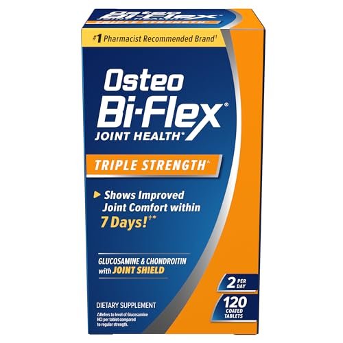 Osteo Bi-Flex Dreifach-Stärke Glucosamin Chondroitin Nahrungsergänzungsmittel, verbessert Gelenkfunktion, Kraft, Flexibilität und Beweglichkeit, 120 überzogene Tabletten