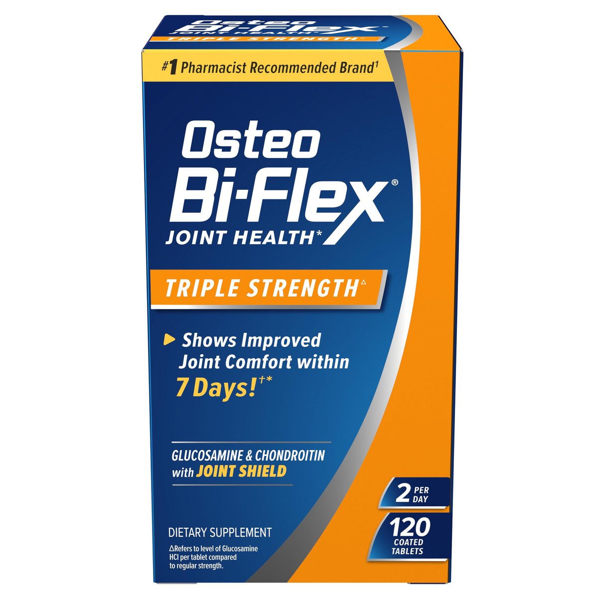 Osteo Bi-Flex Dreifach-Stärke Glucosamin Chondroitin Nahrungsergänzungsmittel, verbessert Gelenkfunktion, Kraft, Flexibilität und Beweglichkeit, 120 überzogene Tabletten