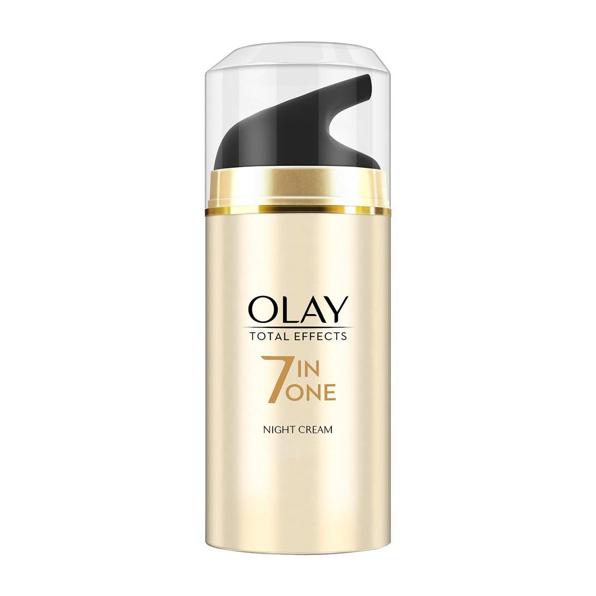 Olay Total Effects Nachtpflege Feuchtigkeitscreme 1,7 Fl Oz – Straffende Nachtcreme für jünger aussehende Haut
