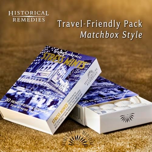 Historical Remedies Stress Mints (1 Pack) | Homöopathische Lutschpastillen gegen Stress & Verdauungsbeschwerden, Bio-Pfefferminzgeschmack, vegan & glutenfrei, nicht gewöhnungsbildend