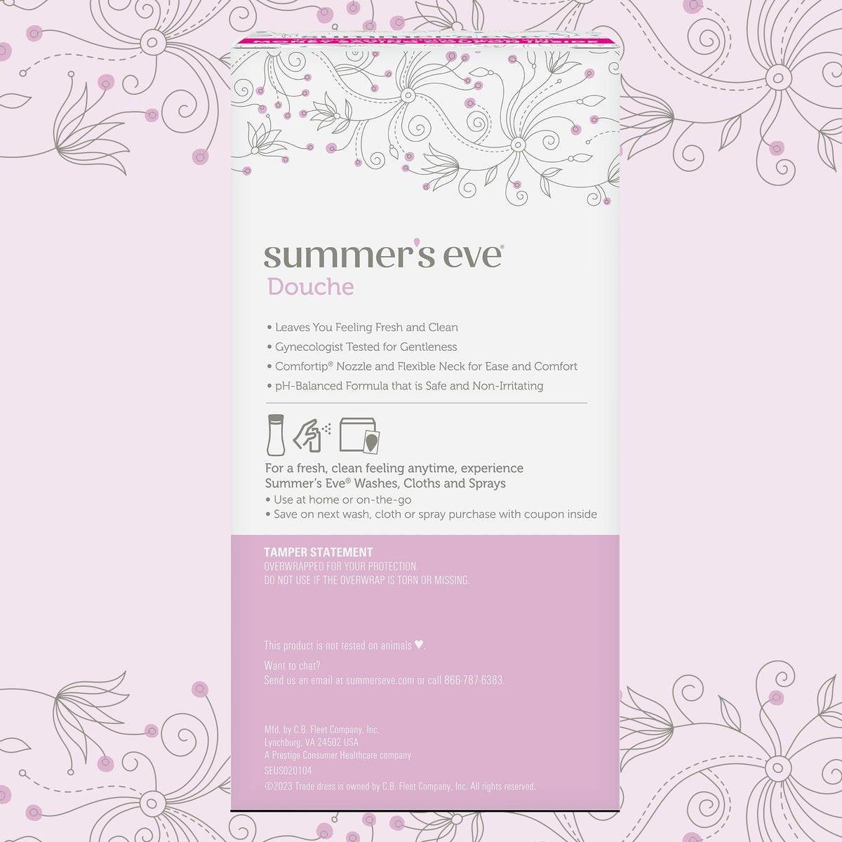 Summer's Eve Douche Island Splash – Vaginales Reinigungsprodukt zur Reduzierung von Gerüchen, 4er-Pack, 127 g pro Flasche